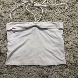 Wild Fable White Ribbed Strapless Tube Top Size M